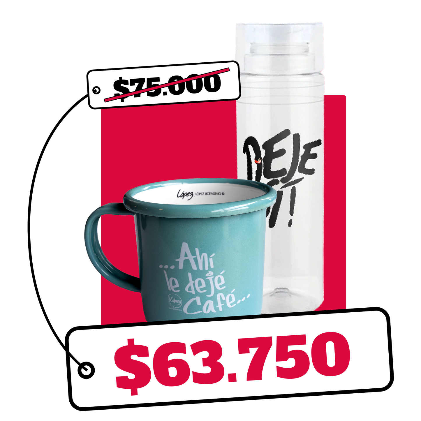 Combo Taza de peltre + Thermo