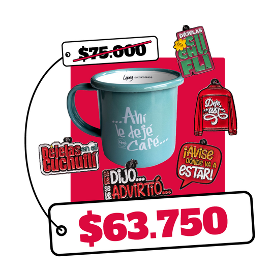 Combo flow: taza peltre + llavero
