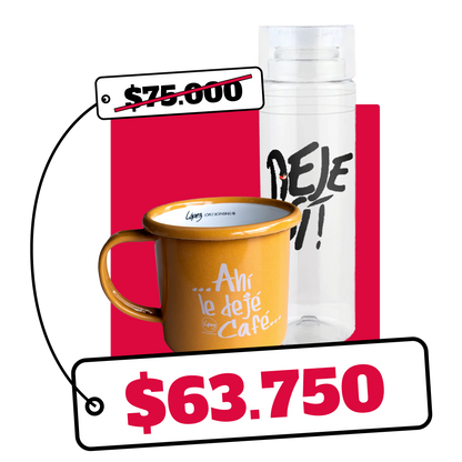 Combo Taza de peltre + Thermo
