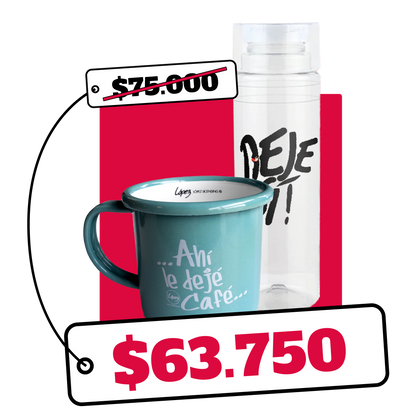 Combo Taza de peltre + Thermo